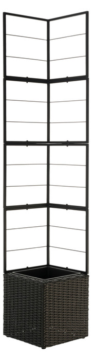 Blomsterkrukke med espalier 31 x 31 x 165 cm rotting